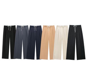 GX20215 all'ingrosso di abbigliamento di moda Boutique a vita media <span class=keywords><strong>pantaloni</strong></span> dritti tinta unita <span class=keywords><strong>Slim</strong></span> <span class=keywords><strong>Fit</strong></span> Casual <span class=keywords><strong>pantaloni</strong></span> <span class=keywords><strong>donna</strong></span> - Product Image 2