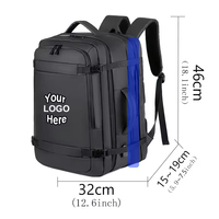 Sac à dos pour ordinateur portable extensible antivol personnalisé avec port de charge USB, sac à dos imperméable de haute qualité pour hommes