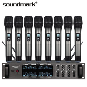 SM-800 一拖八无线合金鹅颈手持式 AA 电池会议麦克风，信噪比 >60dB，带腰包 - Product Image 4