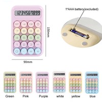 2024 enfants colorés belle base étudiant bureau 10 grands écrans numériques clavier mécanique calculatrice de bureau