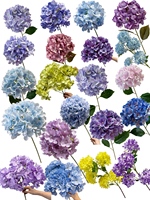 Mur photo géant pour influenceurs, présentation d'hortensias en soie tridimensionnels, toile de fond cascade pour centre commercial, mariage coloré à grande échelle