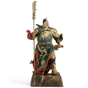 Dropship High Quality 3 Sizes Guangong Figurine Patung-Patung Bronze Guan Gong Statue