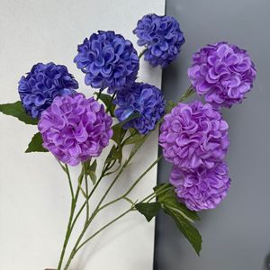 Flor de Crisantemo Artificial Jinxi, de Seda, 4-25-Q-1-4 Cabezas, Delicada, para Decoración de Bodas y Hogar - Product Image 4