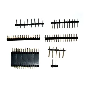 Fpic fabricantes 40 86 conector de pino 1.27mm 2.54mm, ângulo reto, 90 graus, din, haste redonda, usinada, pogo, cabeçote automotivo