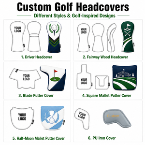 Protège-tête de club de <span class=keywords><strong>golf</strong></span> en cuir PU pour driver, motif chien ballon personnalisé, drôle et mignon, avec logo brodé, pour voiturette de <span class=keywords><strong>golf</strong></span> - Product Image 4