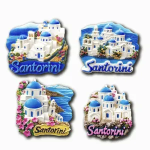 Magneti per Frigorifero 3D <span class=keywords><strong>in</strong></span> Resina di Santorini, <span class=keywords><strong>Grecia</strong></span>, Souvenir Turistico, Adesivo per Frigorifero, Regalo Artigianale - Product Image 2
