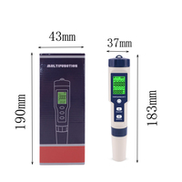 Stylo de testeur de qualité de l'eau industrielle EZ-9909A 5 en 1 moniteur de détecteur de haute qualité PH/EC/TDS/Temp/conductivité pour la mesure de pureté