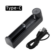 Cargador de batería de litio USB tipo C de una sola ranura, salida de 3,7-4,2 V, accesorio compatible con varios modelos, directo de fábrica