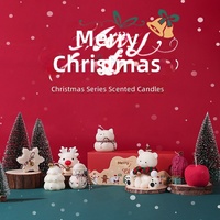 Neue Weihnachtliche Trendige Spielzeug-Ornamente Geschenke Grenzüberschreitende Dekoration Niedliche Schneemann-Elch-Schneeflocken-Aromatherapie Geformte Kerze