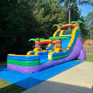 Toboggan gonflable commercial de petite taille <span class=keywords><strong>avec</strong></span> <span class=keywords><strong>piscine</strong></span>, château gonflable, toboggan aquatique gonflable coloré pour enfants et adultes - Product Image 5