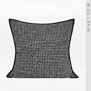 Housse d'oreiller carrée en mélange <span class=keywords><strong>de</strong></span> laine, taie d'oreiller <span class=keywords><strong>de</strong></span> luxe moderne, motif <span class=keywords><strong>pied</strong></span>-<span class=keywords><strong>de</strong></span>-<span class=keywords><strong>poule</strong></span>, décoration, haute qualité, 1 pièce - Product Image 1