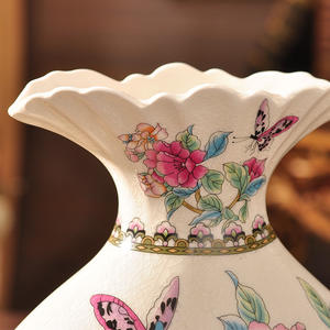 Vase de style européen pour fleurs artificielles, vase en porcelaine et céramique bleu et blanc, vase à fleurs artisanal créatif pour la décoration de la maison - Product Image 5