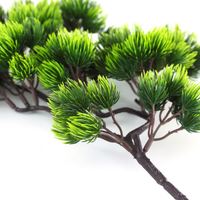 EG-G486 Plantes artificielles en plastique, 29 fourches, feuilles d'aiguilles de pin, branches de pin pour accessoires de bonsaï