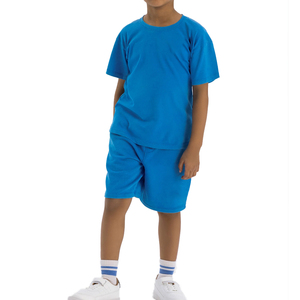 Ensemble deux pièces en coton léger pour garçons de 8 à 12 ans, unisexe, 100 % coton, haut et bas personnalisés, ensemble pull, cadeau, doux, confortable, tricoté, uni - Product Image 4