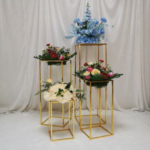 Dibei Trung Quốc nhà máy bảng trung tâm Đảng trang trí đám cưới hình chữ nhật Sắt Vàng Hoa cao đứng - Product Image 2