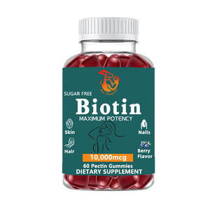 Gummies à la biotine haute puissance avec biotine et supplément de sodium pour améliorer l'hydratation de la peau et renforcer les cheveux et les ongles - Product Image 1
