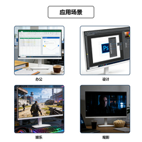 Logo translucide personnalisé par le fabricant, 19, 27, 32, 34 pouces. Écran de console de jeu LED incurvé 1080P 144hz 120hz Écran d'ordinateur LCD