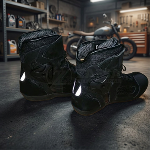 Botas de Motociclismo, Botas de Paseo en Moto, Botas de Invierno con Cierre, Media Caña, Ligeras, de Cuero Vacuno Genuino, Diseño de Alta Calidad y Moda - Product Image 3