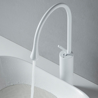Robinet de lavabo de salle de bain monocommande YMC en laiton, à poser sur le comptoir, avec cartouche céramique, finition noire, style contemporain