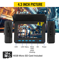 VEVOR 98.4 Ft/30 m 4.3 "Caméra d'inspection de vidange de tuyau avec fonction DVR et lumières LED étanche IP68 Endoscope
