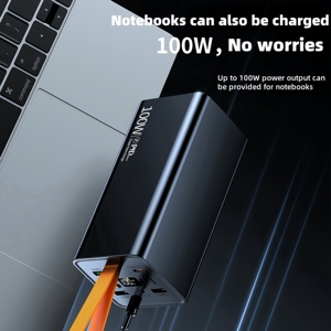 พาวเวอร์แบงค์ความจุขนาดใหญ่ 50000mAh ชาร์จเร็วพิเศษ 65W 100W แบบปรับแต่งได้ พร้อมหน้าจอ LED แสดงผลแบบดิจิตอล พอร์ต USB คู่ 4 ช่อง - Product Image 5