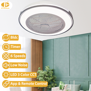 Ventilateur de plafond avec couvercle en maille de sécurité entièrement fermé, ventilateur de plafond domestique multi-vitesses à intensité variable blanc chaud pour appartement et chambre d'enfant - Product Image 2
