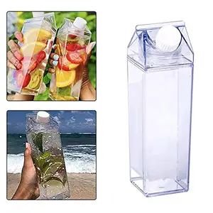 Hete Verkoop 500Ml Plastic Lege Vierkante Waterfles Doorzichtig Melkpak Plastic Melksapdoos