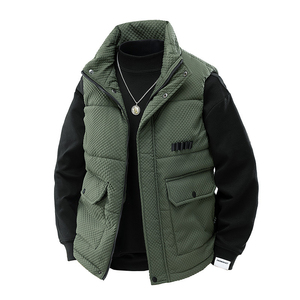 Chaleco para Hombre Otoño con Forro Polar Nuevo Diseño Combinado para Hombres de Mediana Edad, Chaleco Casual de Negocios - Product Image 3