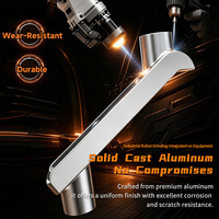 Support d'écran double en aluminium à ressort à gaz, 17-35 pouces, 2-10 kg par écran, mouvement complet, fixation par pince en C et œillet, direct usine