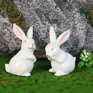 Articles de décoration Vintage du jour de pâques, petites figurines en porcelaine blanche, lapin, lapin, design, décorations, idées <span class=keywords><strong>à</strong></span> vendre - Product Image 1