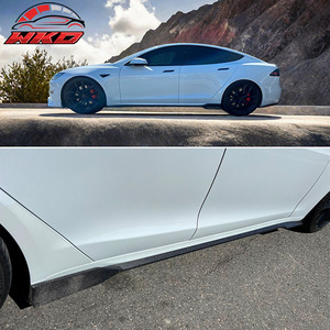Fits for Tesla <b>Model</b> S 2021-2026 V Style Side Skirts Gloss Black - Product Image 2