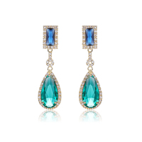 YSearring-1005 xuping-pendientes de cristal para mujer, joyería de importación de estilo europeo de china, fiesta de graduación, muestra gratis