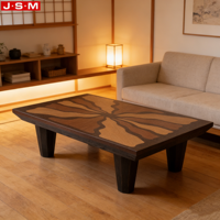 Table basse moderne de luxe en bois massif, base en frêne, écologique, marron, pour salon