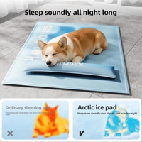 Tapis rafraîchissant pour animaux de compagnie, série Polaire, gel rafraîchissant pour l'été, pour chiens et chats, avec coussin de soutien pour le cou, respirant et imperméable, pour usage intérieur