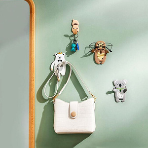 JAYA No-punch stracci spina cartone animato animale gancio per frigorifero adesivo cucina bagno creativo portasciugamani appendiabiti a parete ganci per chiavi