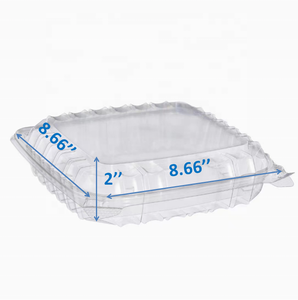 Hộp Đựng Bánh Ngọt Trong Suốt Có Nắp Đậy Bằng Nhựa 8*8*2 Hộp Đựng Bánh/Salad/Bánh Ngọt Bán Chạy - Product Image 2