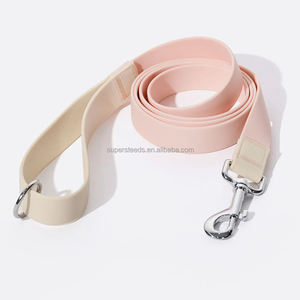 Venta caliente de lujo de cristal Rosa correa de perro y collar conjunto largo Aqua impermeable PVC y caucho de silicona recubierto Breakaway Característica - Product Image 1
