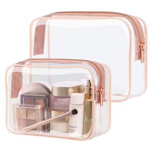 Wholesale Factory Price Travel Airport Pvc <b>Clear</b> Makeup Cosmetic <b>Bag</b> With Customization - Product Image 1