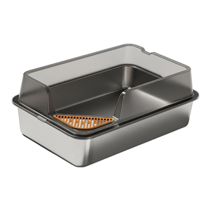 Factory Wholesale Extra Large <b>Litter</b> Box for Big <b>Cats</b> Anti-Urine Leakage Easy Cleaning Stainless Steel <b>Cat</b> Toilet with Lid - Product Image 1
