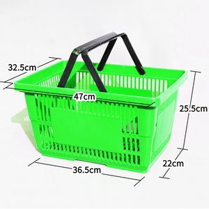 Supermarket Trade Assurance Grocery <strong>Baskets</strong> Durable <strong>Plastic</strong> <strong>Basket</strong> for Shopping - Product Image 2