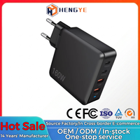 Chargeur de téléphone portable multiple haute puissance à charge rapide Ports Usb a Type c Chargeur de téléphone 160w
