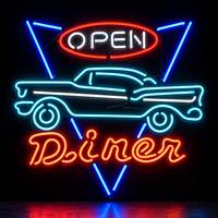 Enseigne lumineuse néon décorative personnalisée avec logo classique pour garage, pub, café, espace de divertissement, affichage mural
