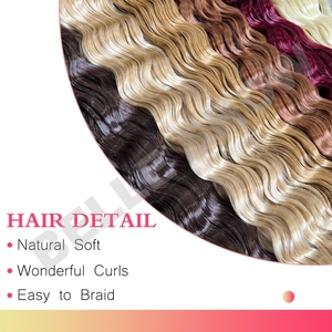Extensiones de Cabello Sintético <span class=keywords><strong>Ondulado</strong></span> Profundo Estilo Boho Ondas Oceánicas de Alta Calidad al por Mayor para Trenzas <span class=keywords><strong>con</strong></span> Opciones Personalizables - Product Image 4