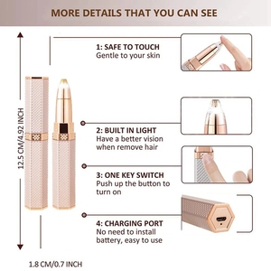 4 en 1 Épilateur <span class=keywords><strong>électrique</strong></span> pour femmes Chargement USB Épilateur portable Bikini <span class=keywords><strong>Rasoir</strong></span> indolore pour femmes Corps Tondeuse à sourcils faciale - Product Image 5