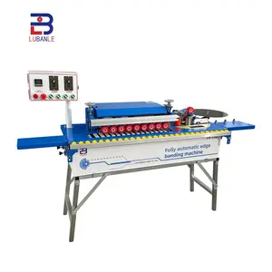 Double sided gluing upper and lower trimming and polishing edge banding machine for wood