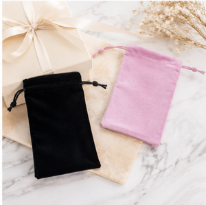 Bolsa de Joyería Artesanal Ecológica de Terciopelo Suave con Cordón de Cinta - Product Image 6