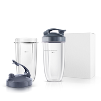 Tasses de rechange pour mélangeur Nutribullet, tasses de 32oz avec 2 couvercles rabattables pour mélangeurs Nutri Bullet 600W/900W