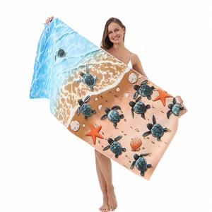 Toalla de playa de microfibra Toalla de playa impresa personalizada Toallas de playa de alta calidad 400gsm - Product Image 1
