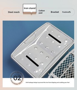 Hấp dẫn giá chất lượng tốt có thể điều chỉnh ba lớp có thể gập lại chân ống thép ủi đứng với quần áo Rack cho phòng tắm - Product Image 3