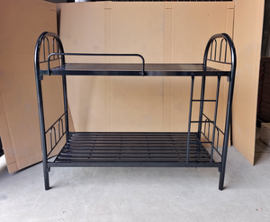 Metal <strong>Bed</strong> Single <strong>Bed</strong> <strong>Bunk</strong> <strong>Bed</strong> School Dormitory Metal Cheap Steel Iron Frame <strong>With</strong> <strong>Slide</strong> for Adults Bedroom Furniture - Product Image 1